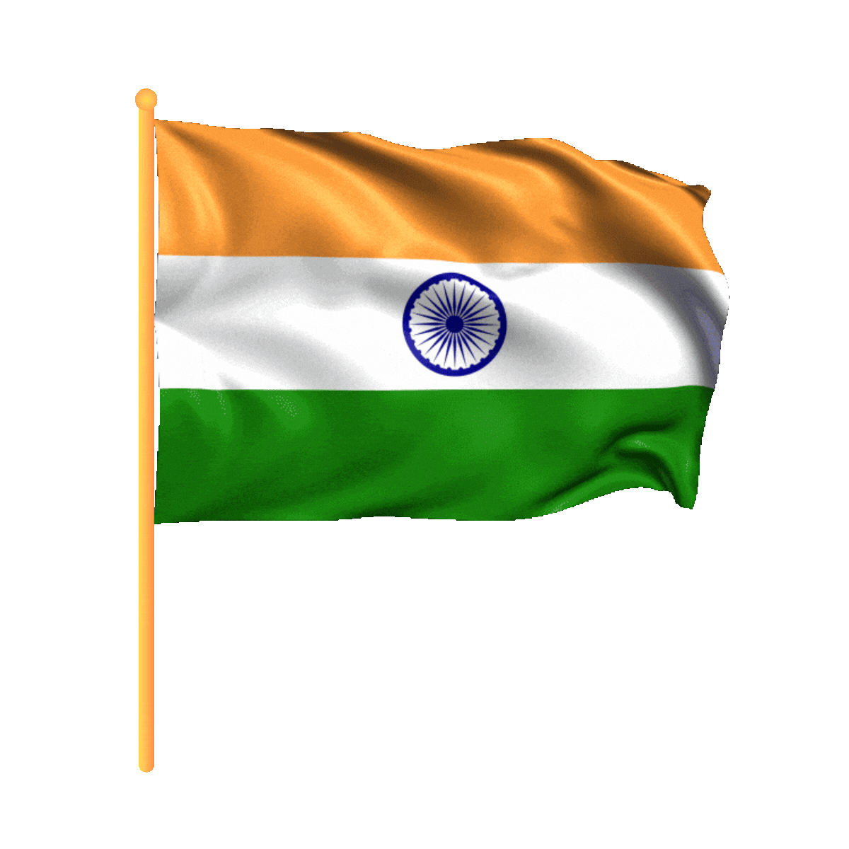 Waving flag of India